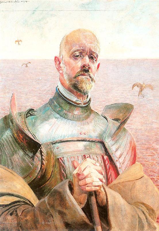 Malczewski, Jacek Self-Portrait in Armor China oil painting art